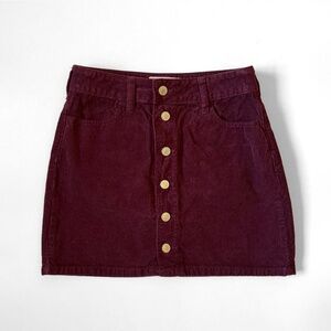 PacSun denim skirt in burgundy